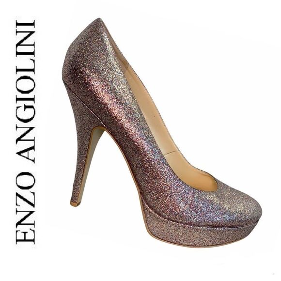 Enzo Angiolini Glitter multicoloured High Heels 10 - Picture 1 of 8